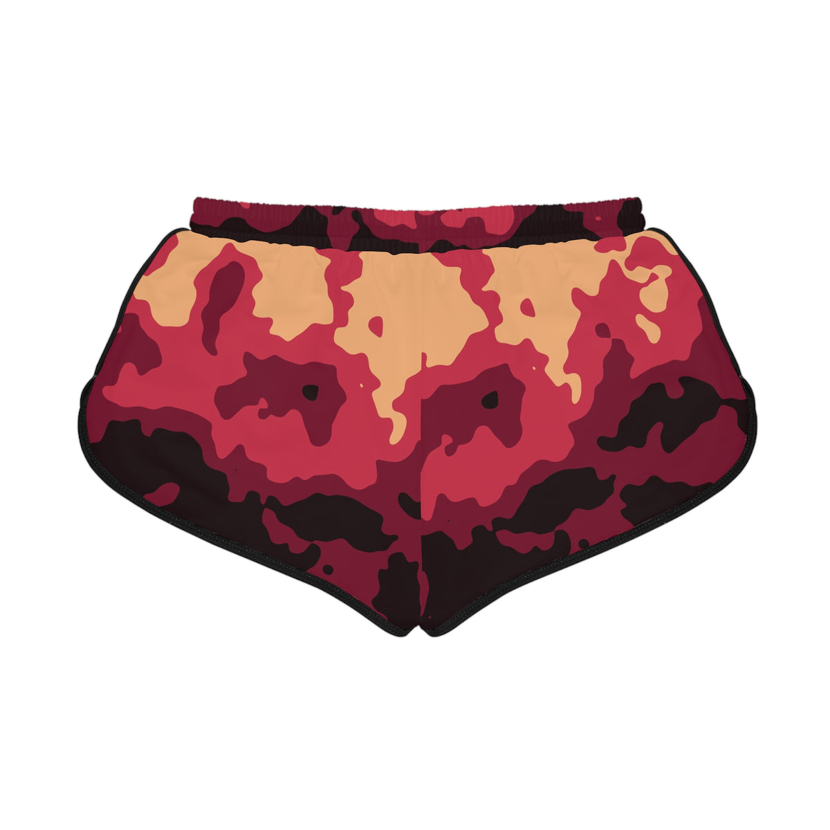 Women's Cranberry Magma Relaxed Shorts — All-Over Print Running & Workout Shorts