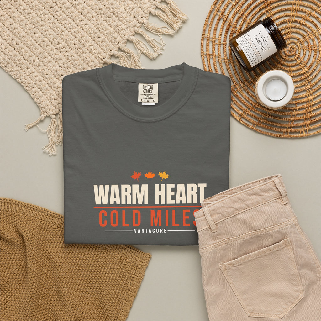 Warm Heart Cold Miles | Women's Garment-Dyed Graphic Tee
