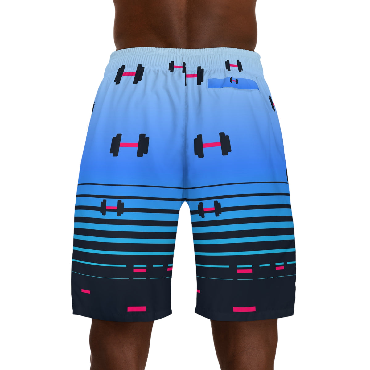 Training & Gym Arctic Neon Horizon Fade Men's Athletic Shorts with Pockets
