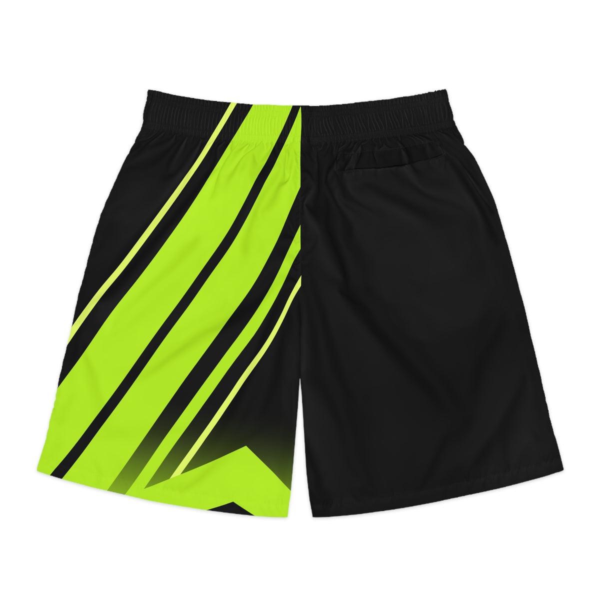 Men's Stealth Black & Volt Running Jogger Shorts with Pockets — Athletic Performance