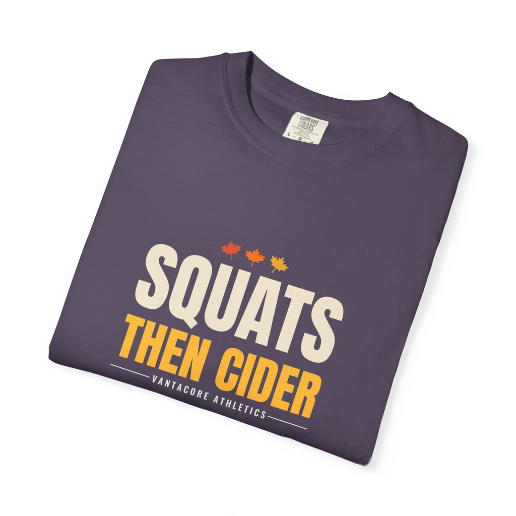 Squats Then Cider | Women's Garment-Dyed Graphic Tee