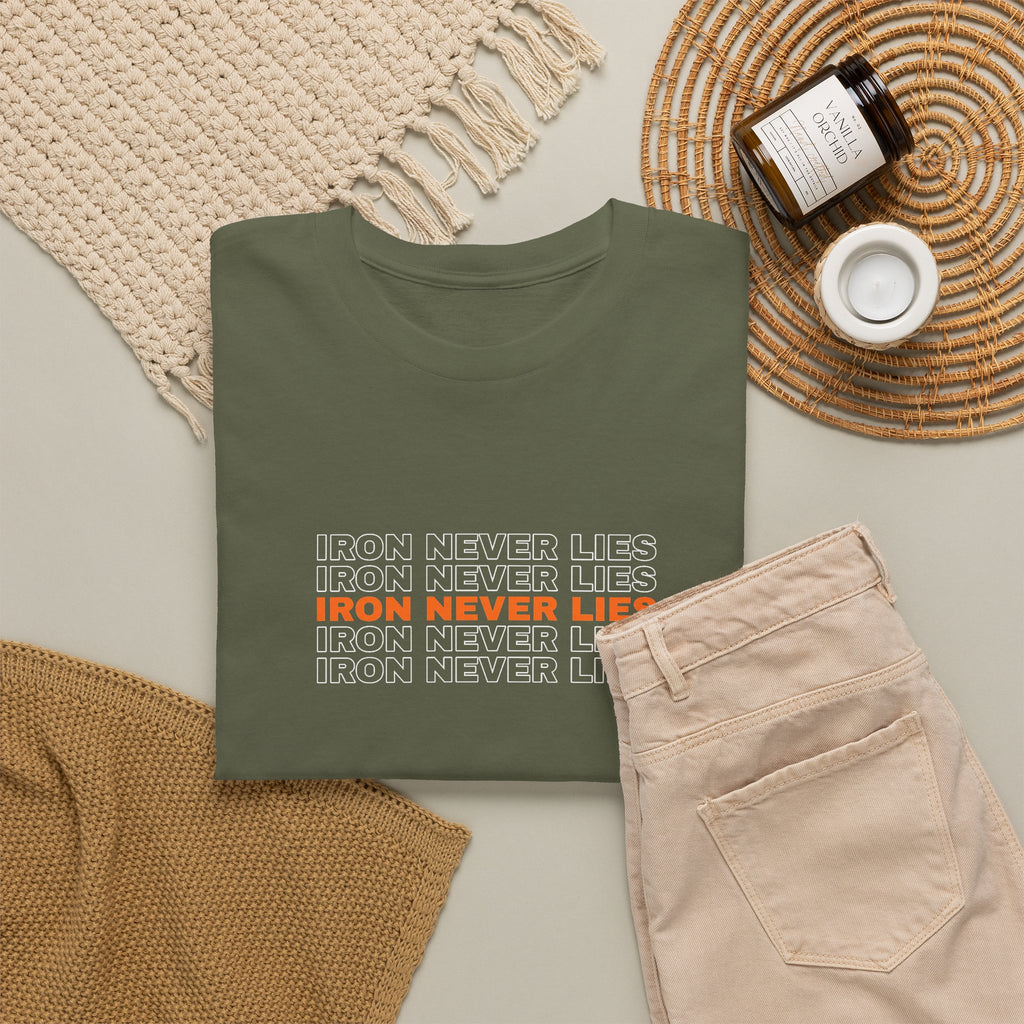Iron Never Lies | Men's Graphic Gym T-Shirt