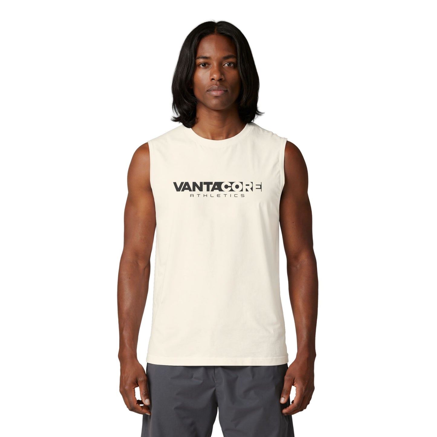 Vantacore Athletics Muscle Tank — Minimal Logo Workout Tank Top
