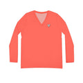 Coral Essential Women's Long Sleeve V-Neck Athletic Top
