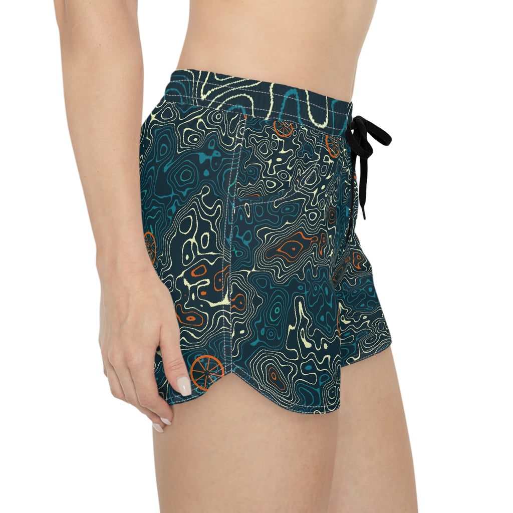 Cycling Peacock Topo Trail Women's Athletic Shorts with Pockets