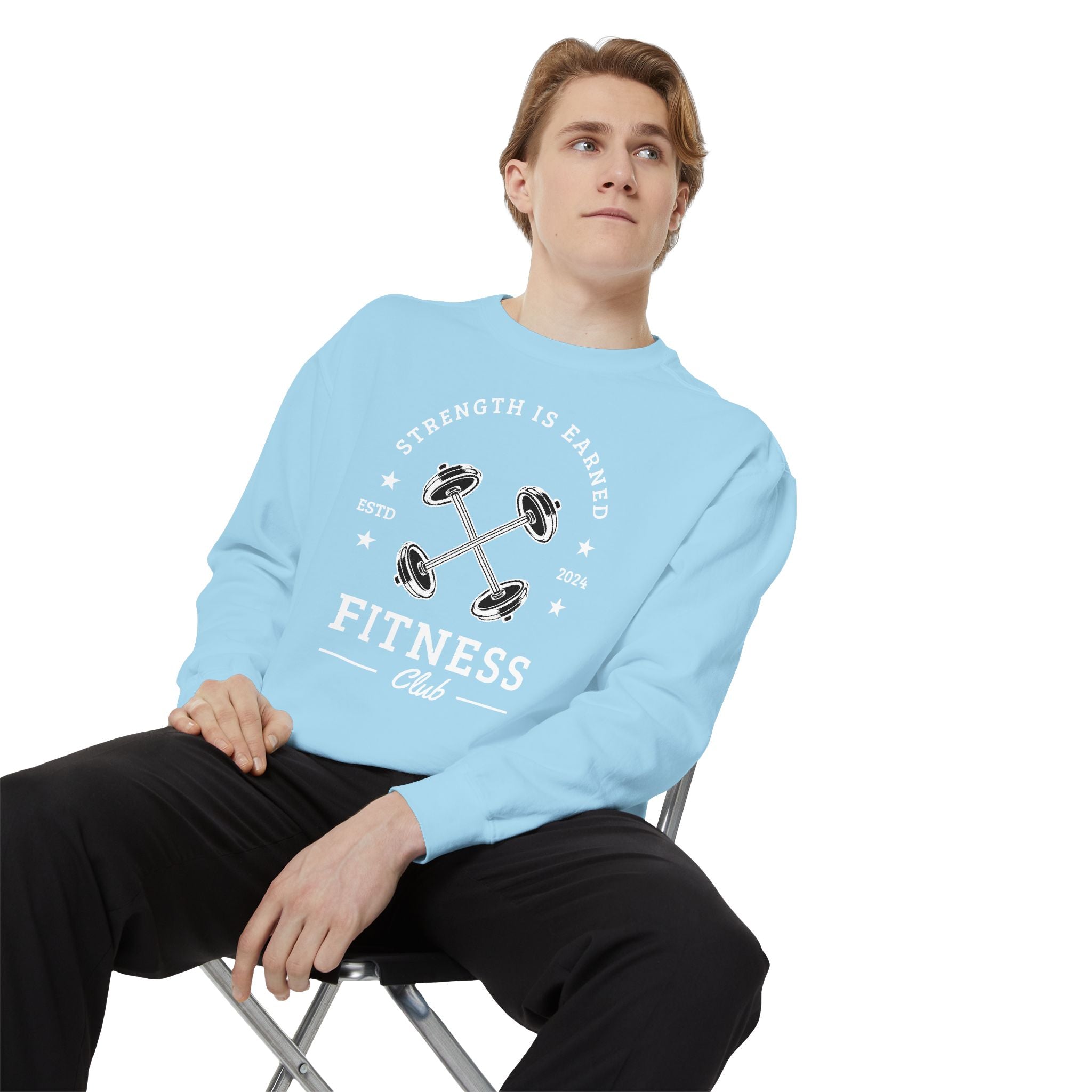 Fitness Club Sweatshirt | "Strength Is Earned" Crewneck