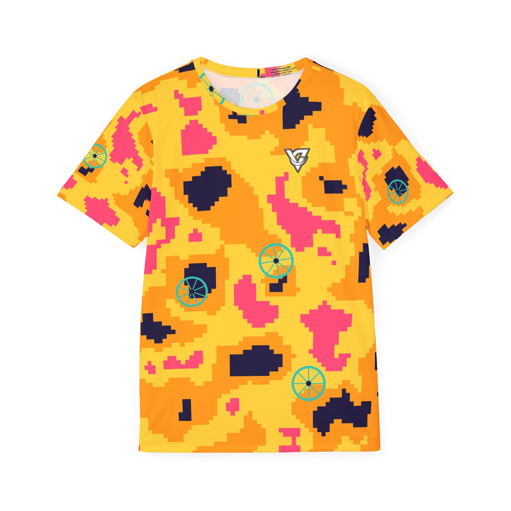 Cycling Electric Mango Pixel Camo Men's Sports Jersey
