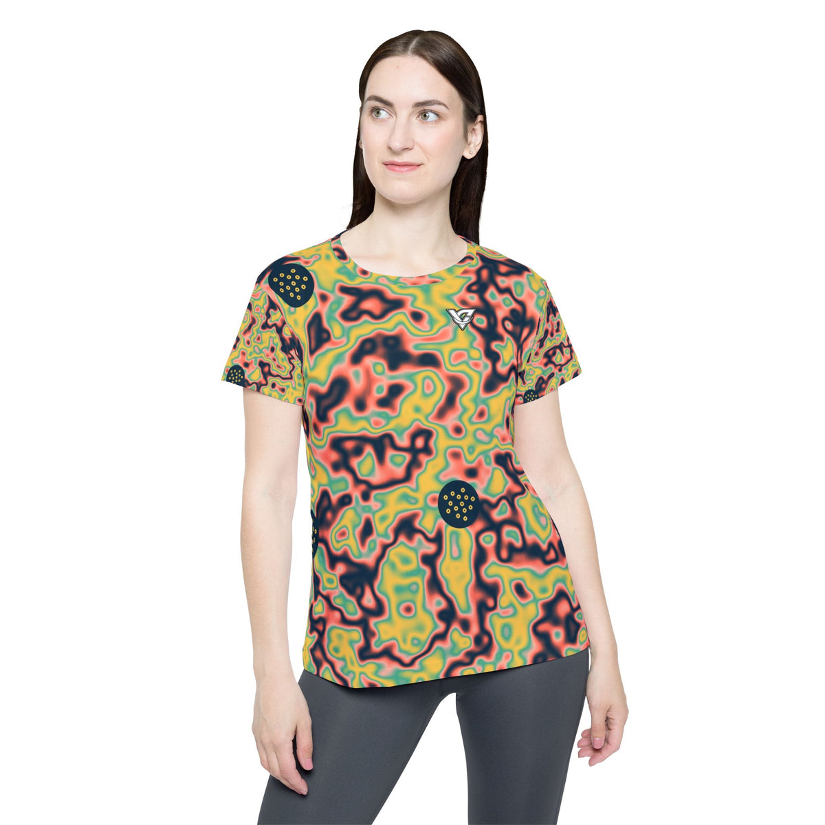 Golf Coral Reef Marble Flow Women's Sports Jersey