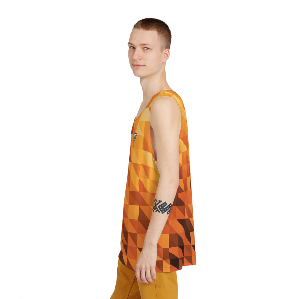 Golden Hour Low-Poly Men's Athletic Tank