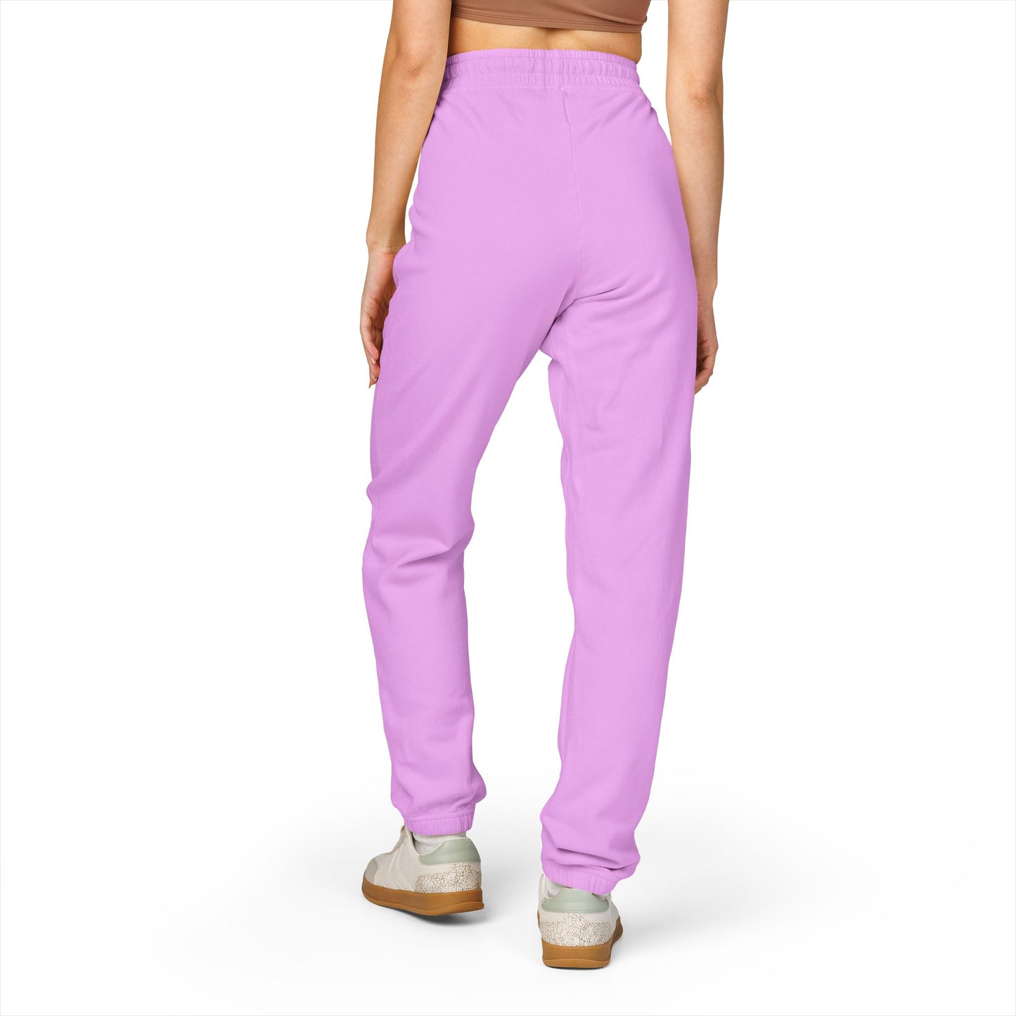 Vertical 'VANTOCOL?' Graphic Sweatpants — Garment-Dyed Fleece Joggers