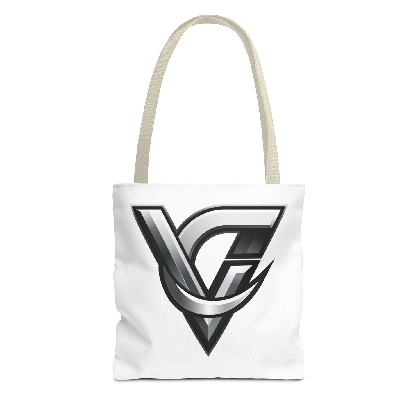 Chrome Monogram Tote Bag – Metallic VG Logo All-Over Print