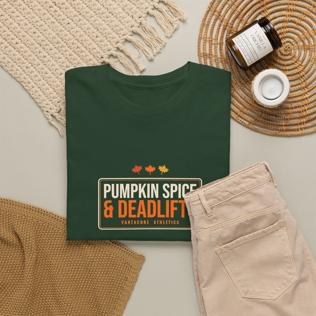 Pumpkin Spice & Deadlifts | Men's Graphic Gym T-Shirt