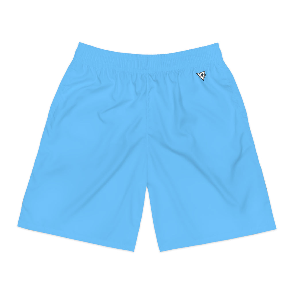 Vantacore Solid Sky Blue Men's Athletic Shorts with Pockets