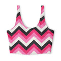 Hot Pink Chevron Sports Bra