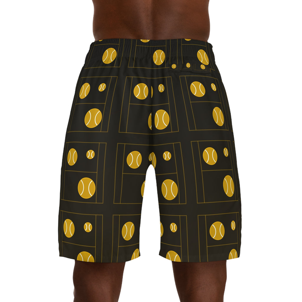 Tennis Gold Rush Baseline Seam Men's Athletic Shorts with Pockets