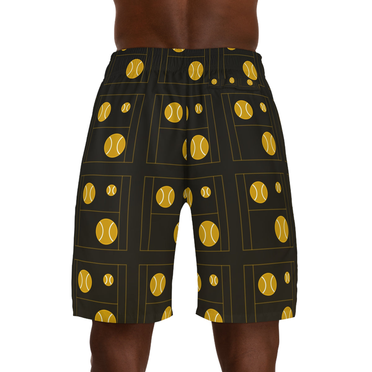 Tennis Gold Rush Baseline Seam Men's Athletic Shorts with Pockets