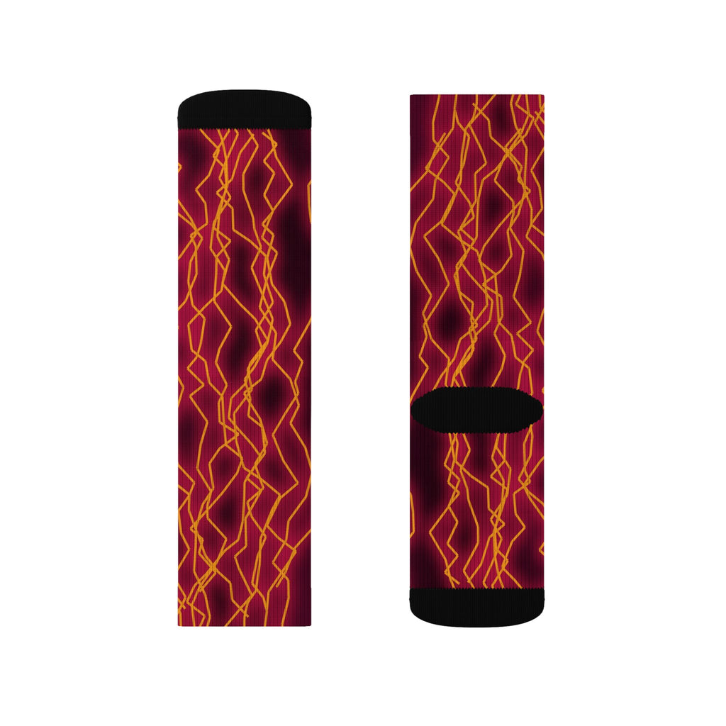 Infrared Lightning Athletic Crew Socks