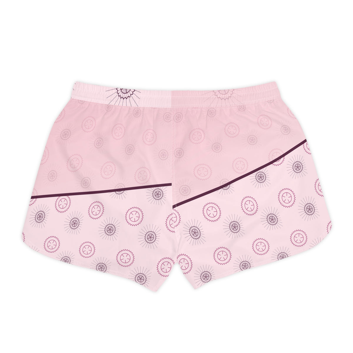 Cycling Blush Rose Chainring Women's Athletic Shorts with Pockets