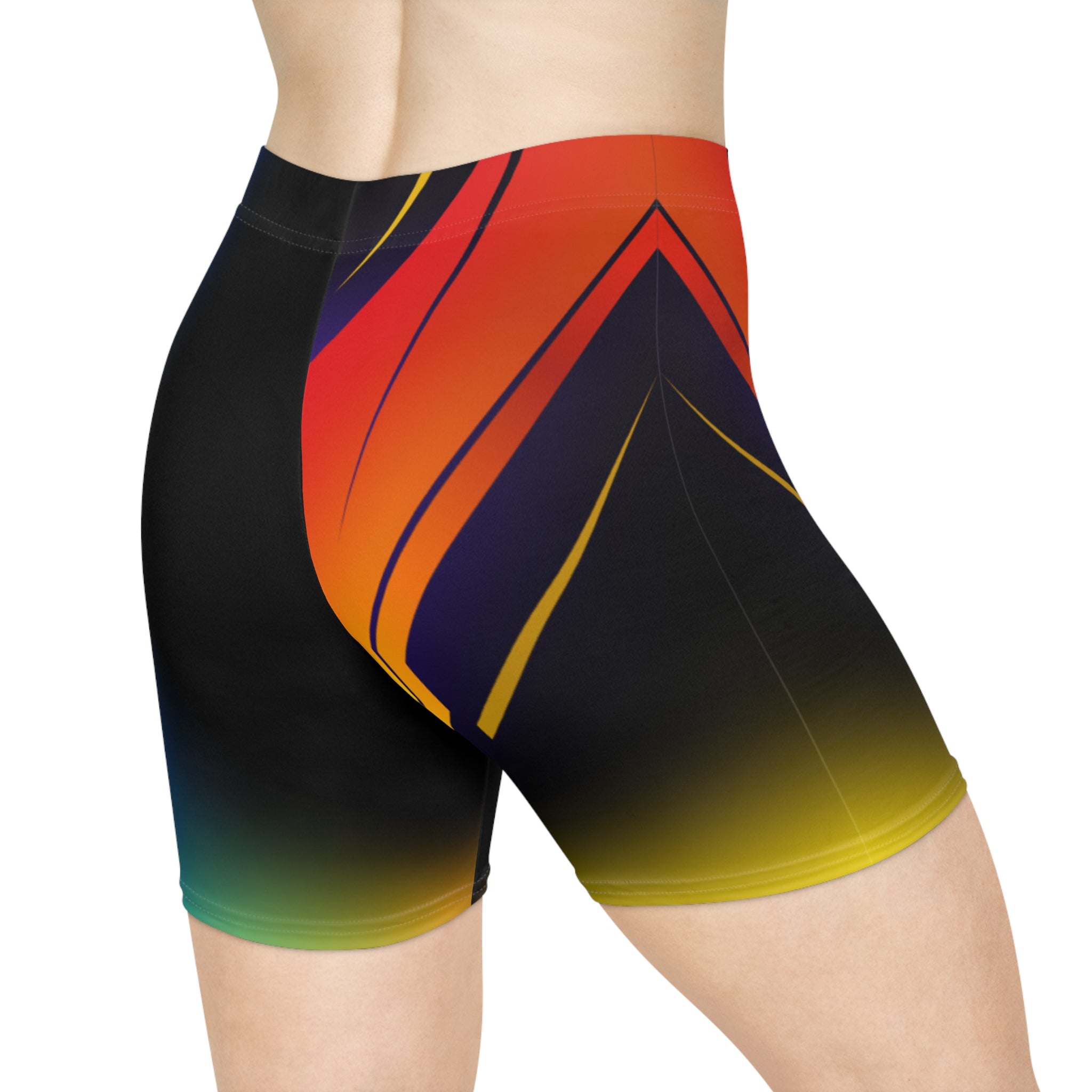 Gradient Lightning Biker Shorts | Women's Athletic Shorts