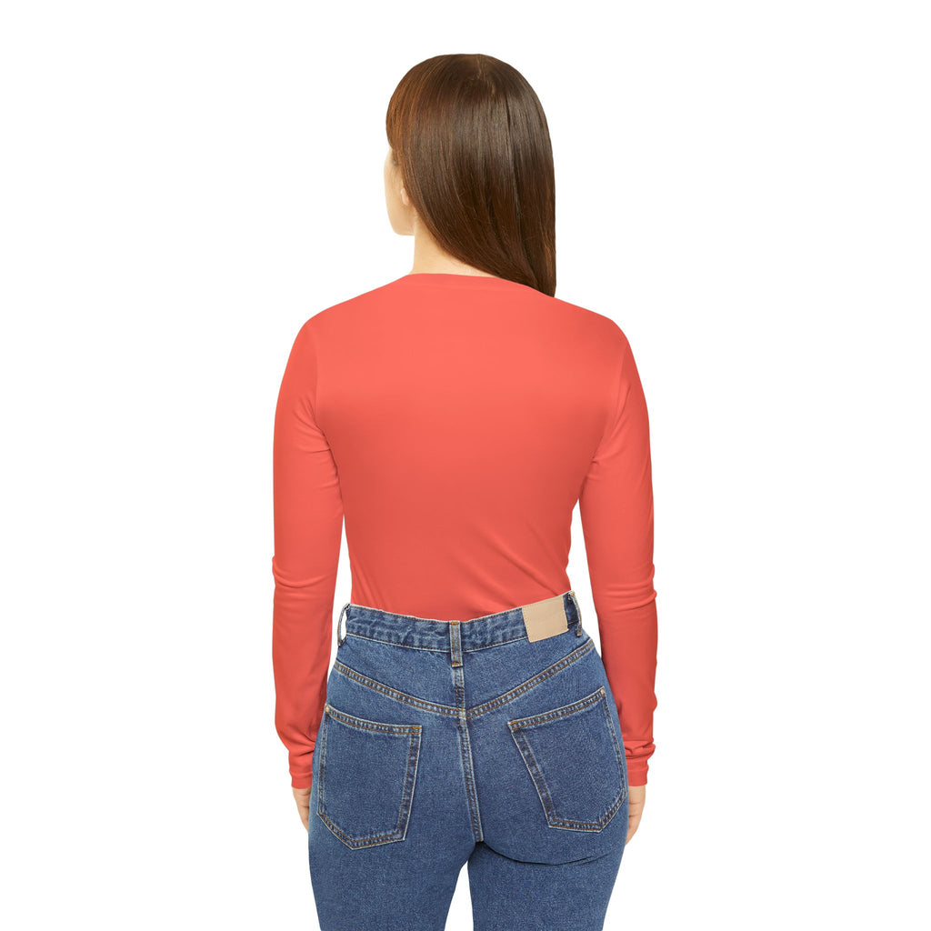 Coral Essential Women's Long Sleeve V-Neck Athletic Top