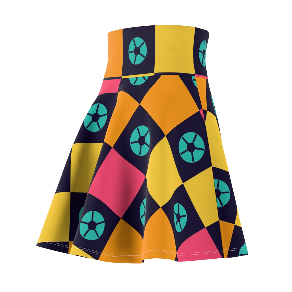 Soccer Electric Mango Checker Drive Women's Athletic Skater Skirt