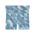 Arctic Low-Poly Women's Biker Shorts — High-Waist Workout Shorts