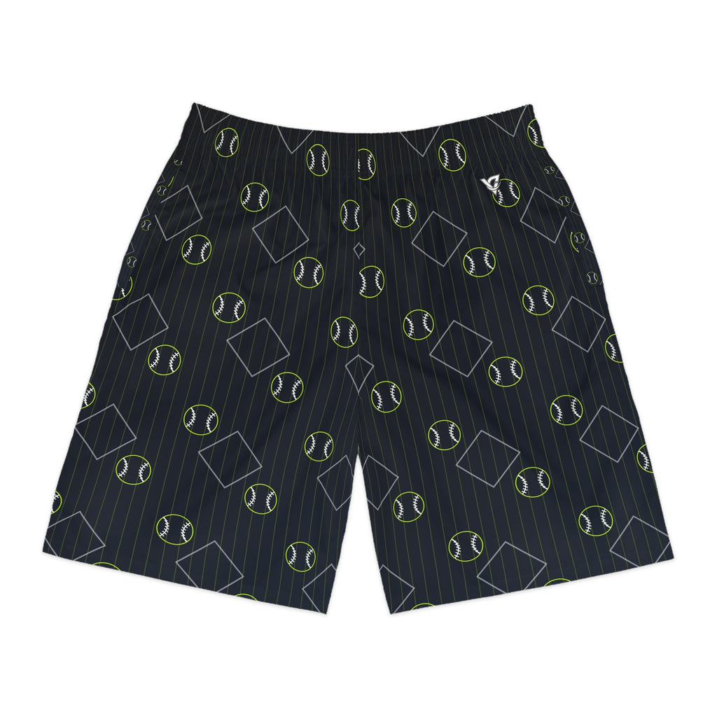 Baseball & Softball Volt Night Diamond Stitch Men's Athletic Shorts with Pockets