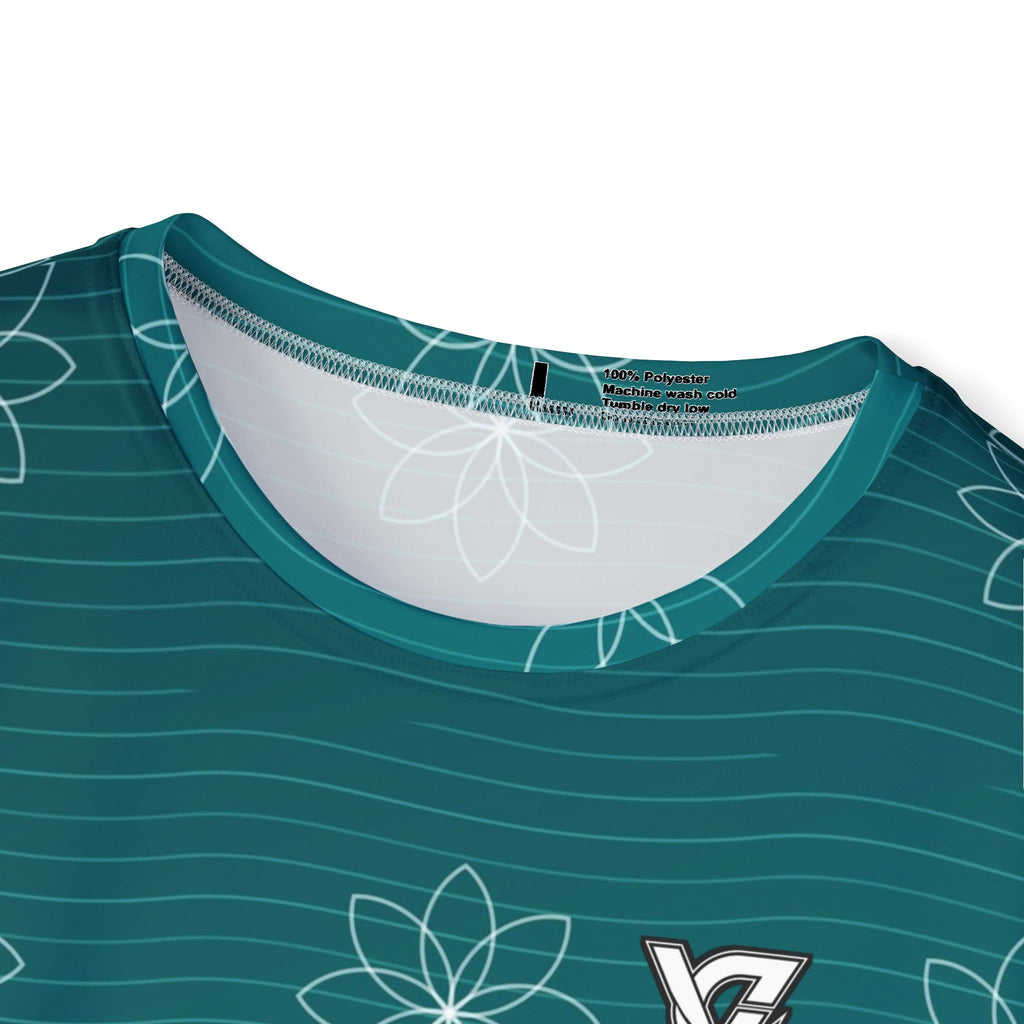 Yoga Teal Wave Flow Lotus Men's Sports Jersey