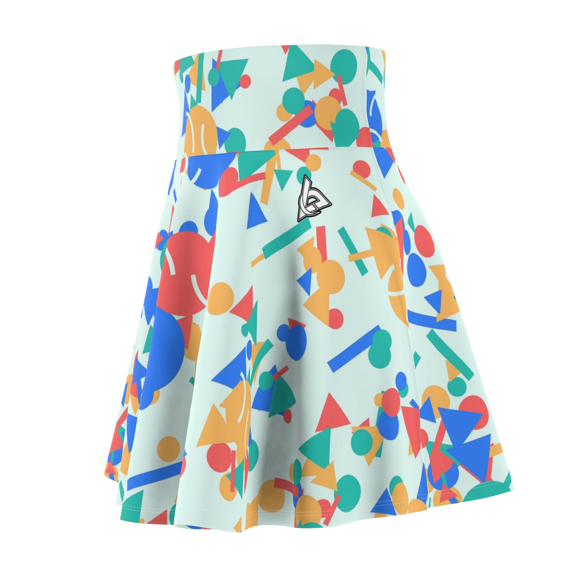 Tennis Sea Glass Confetti Pop Women's Athletic Skater Skirt