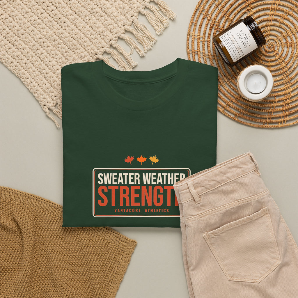 Sweater Weather Strength | Men's Graphic Gym T-Shirt