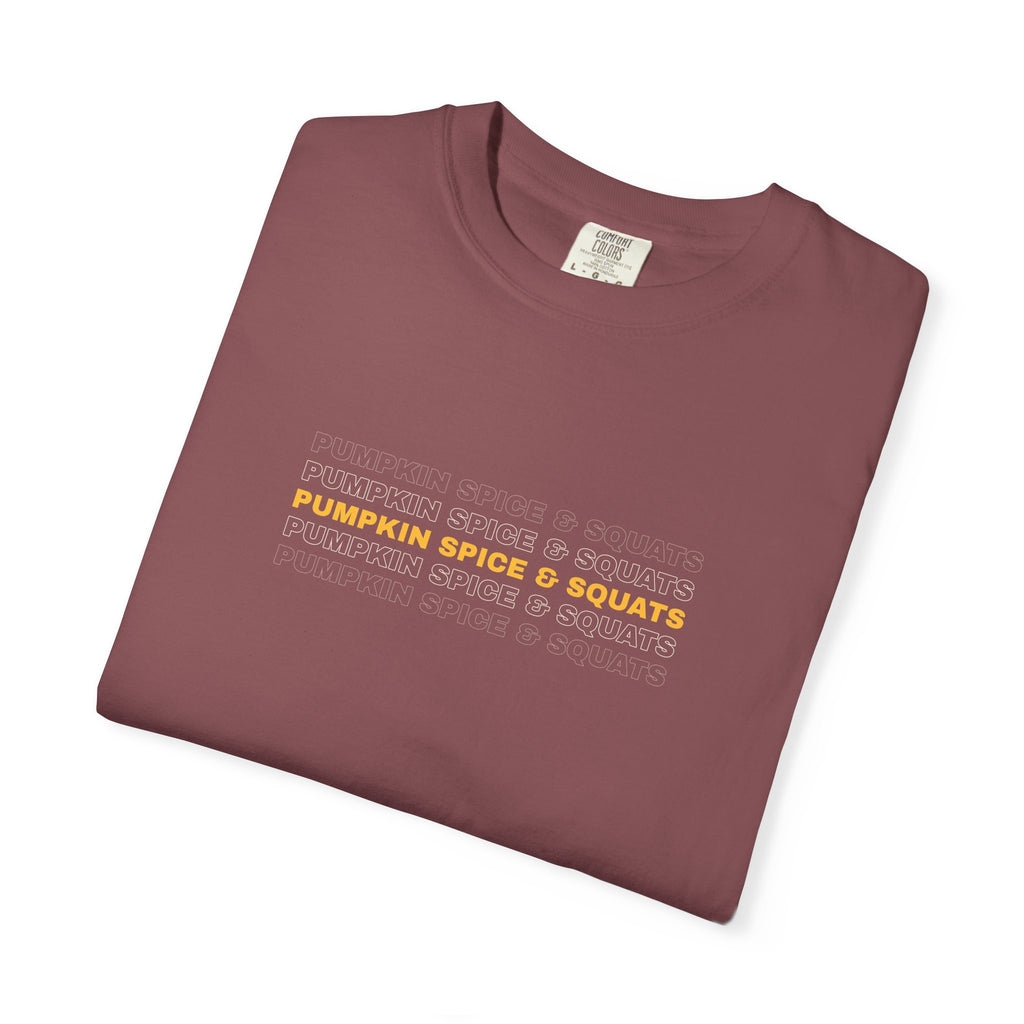 Pumpkin Spice & Squats | Women's Garment-Dyed Graphic Tee