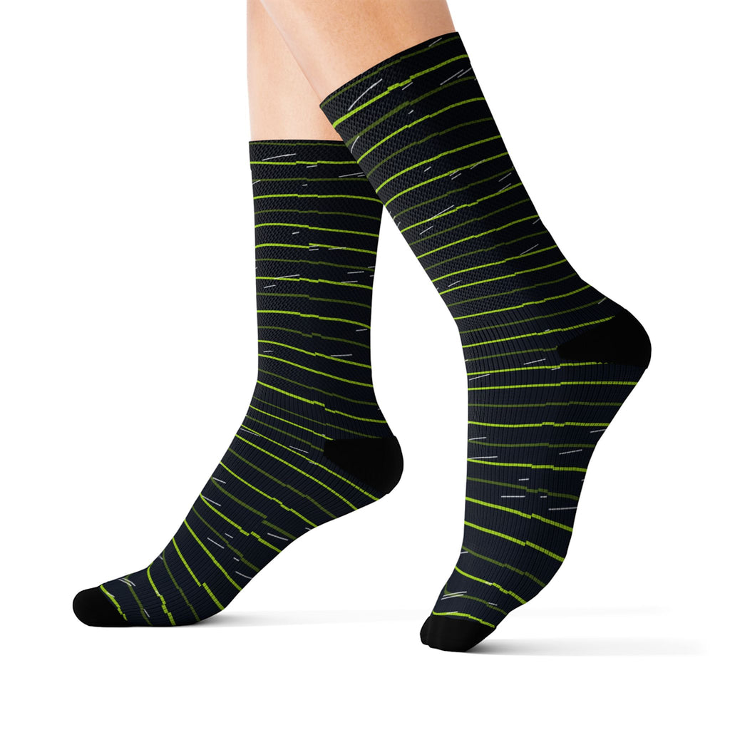 Running Volt Night Pace Lanes Athletic Crew Socks