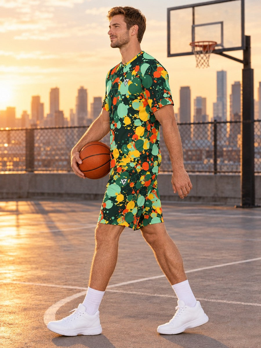 Basketball Jungle Juice Splash Zone Men's Sports Jersey - side view