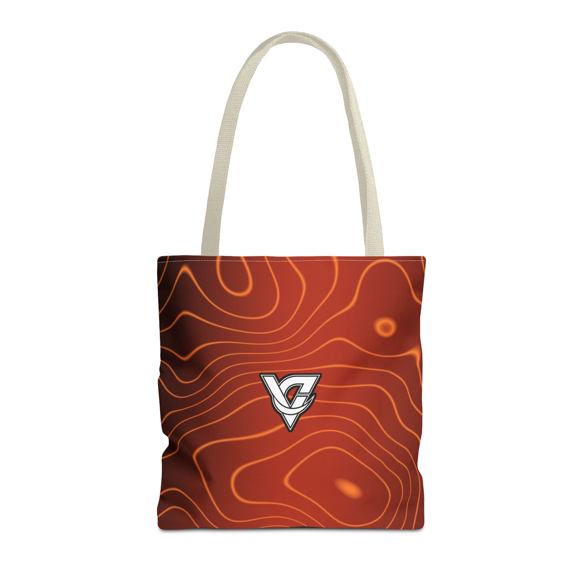 Sunset Orchard Topo Tote Bag — All-Over Print Gym & Everyday Tote