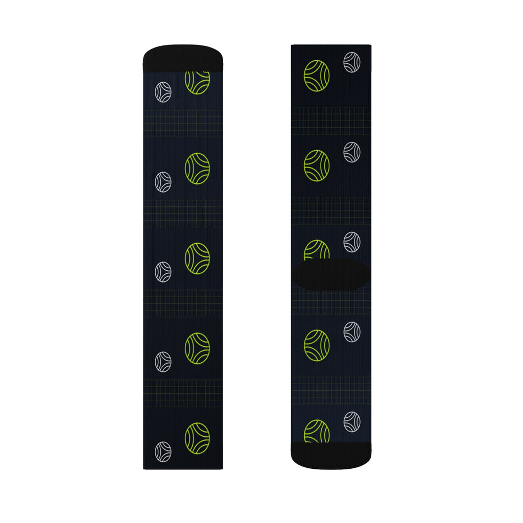 Volleyball Volt Night Spike Panel Athletic Crew Socks