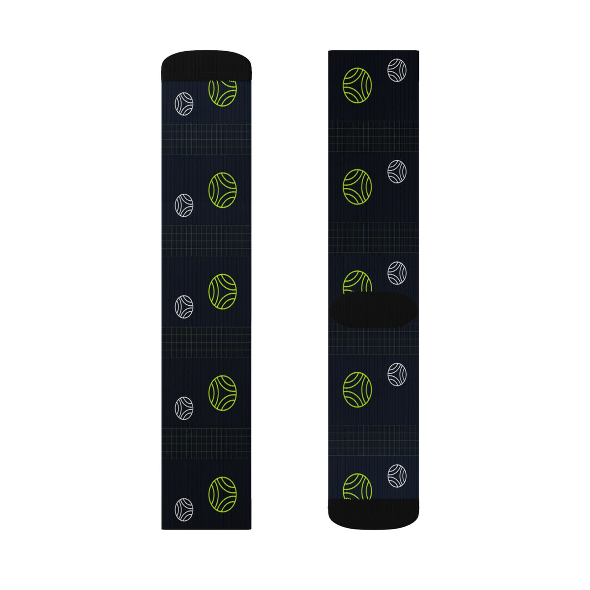 Volleyball Volt Night Spike Panel Athletic Crew Socks