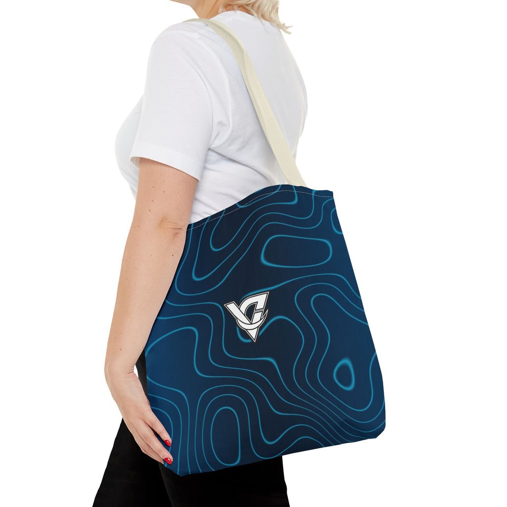 Ocean Topo Tote Bag — All-Over Print Gym & Everyday Tote