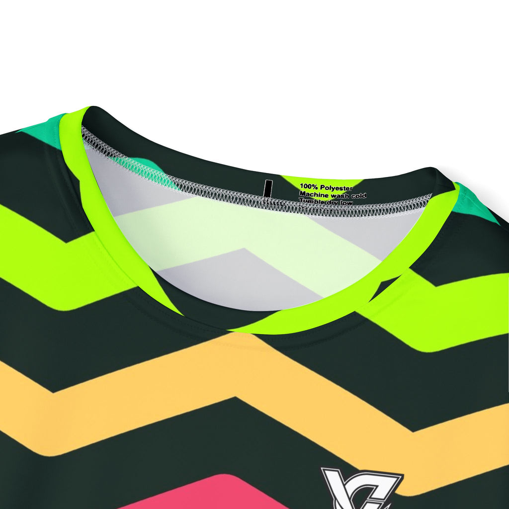 Cycling Emerald Zest Chevron Rush Men's Sports Jersey