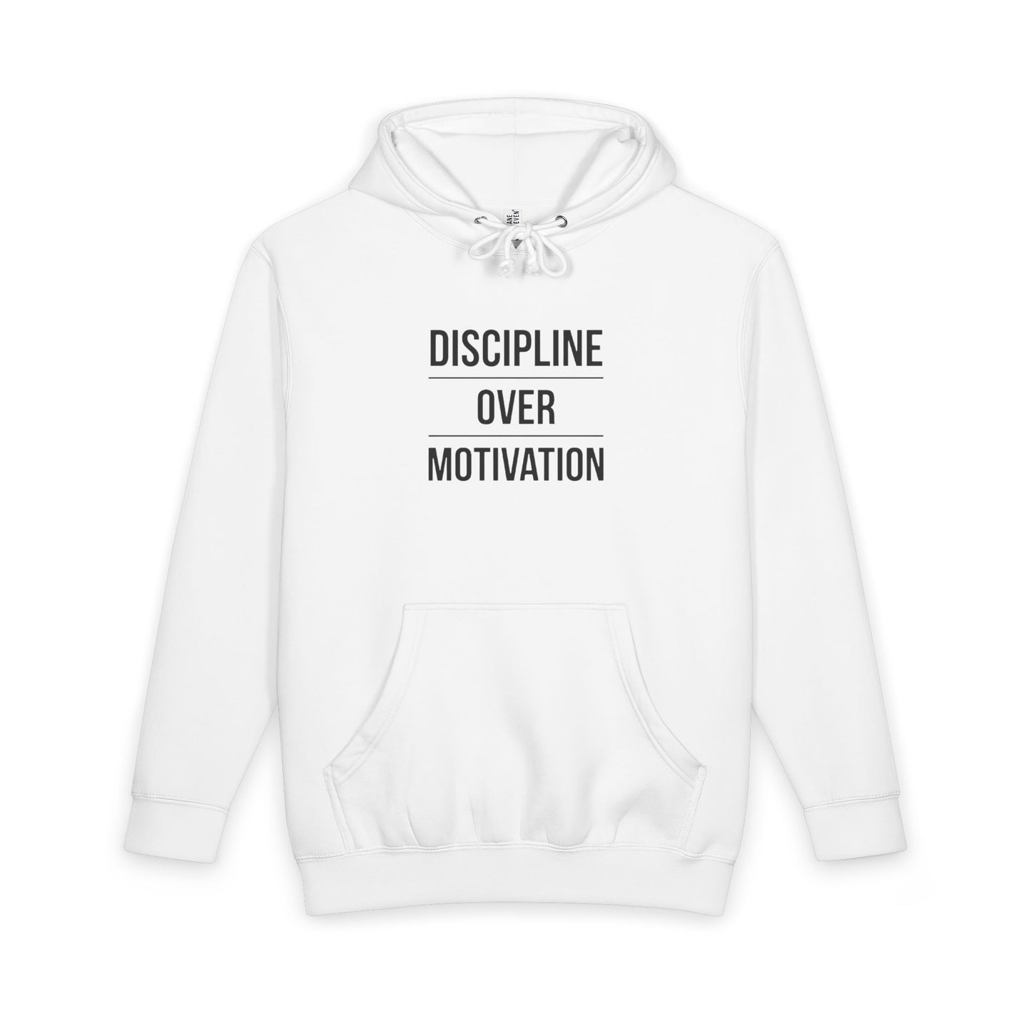 Discipline Over Motivation Hoodie — Minimal Motivational Pullover