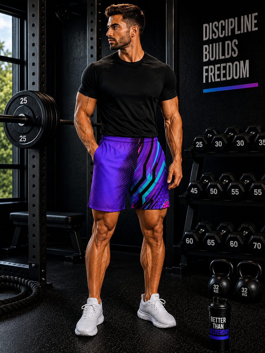 Men's Electric Vortex Athletic Multipurpose Shorts