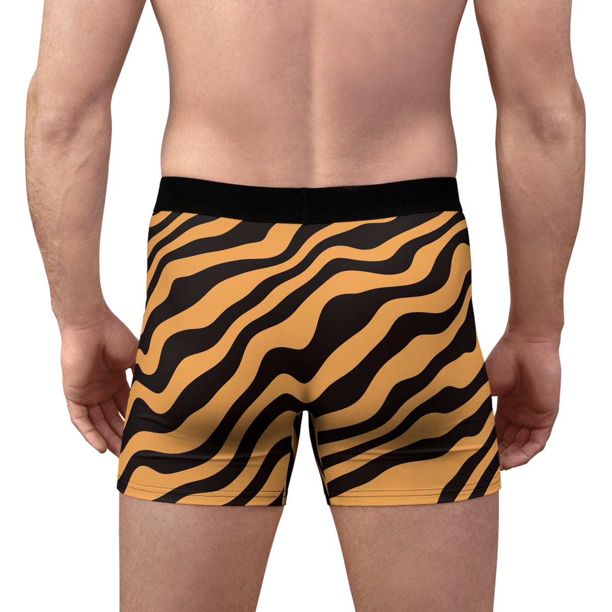 Spiced Wine Zebra Men's Boxer Briefs — Performance Underwear