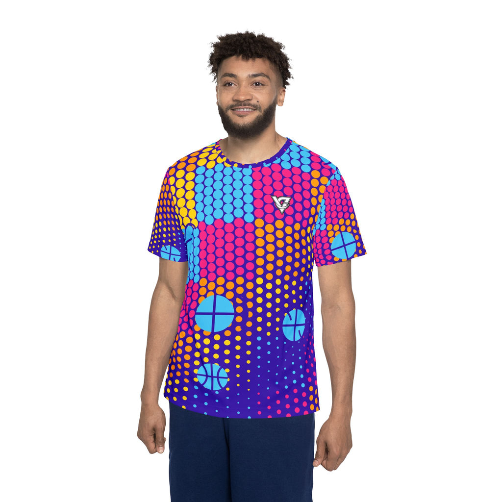Basketball Sunrise Punch Halftone Pulse Men's Sports Jersey