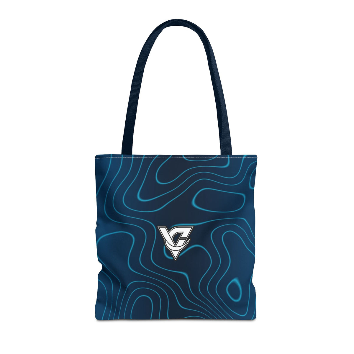Ocean Topo Tote Bag — All-Over Print Gym & Everyday Tote