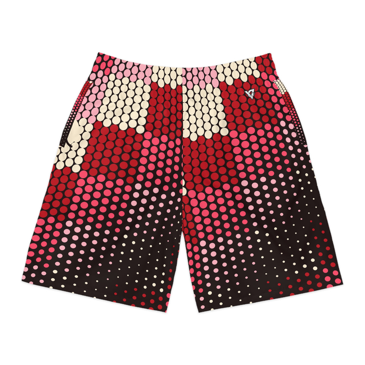 Tennis Ruby Rush Halftone Pulse Men's Athletic Shorts with Pockets