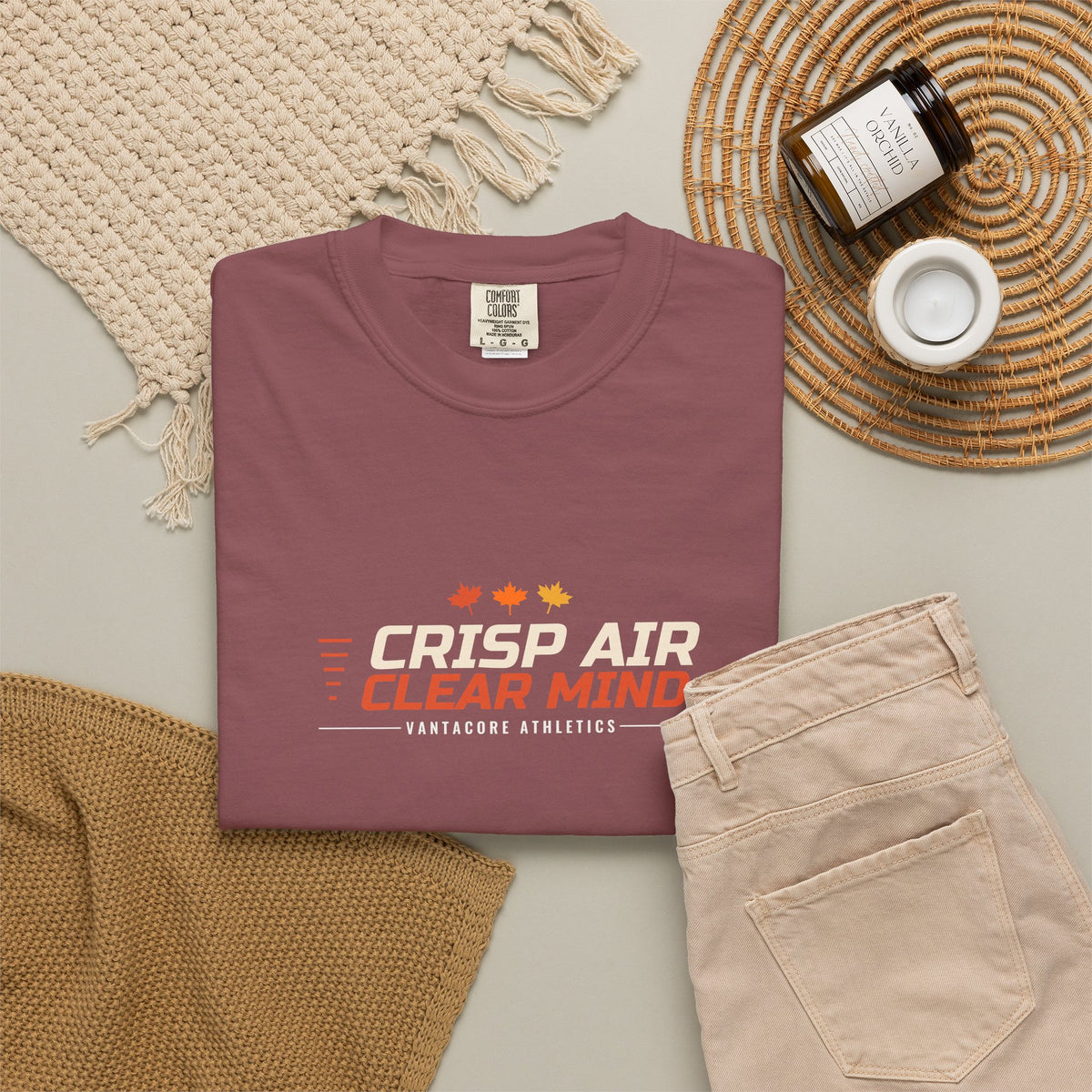 Crisp Air Clear Mind | Women's Garment-Dyed Graphic Tee