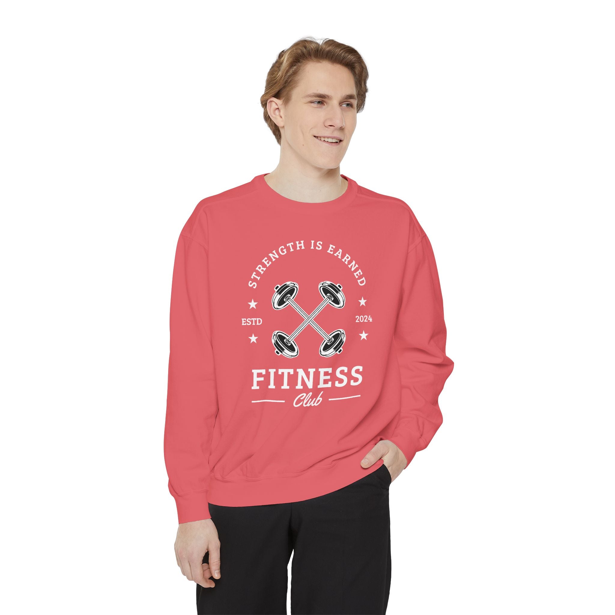 Fitness Club Sweatshirt | "Strength Is Earned" Crewneck