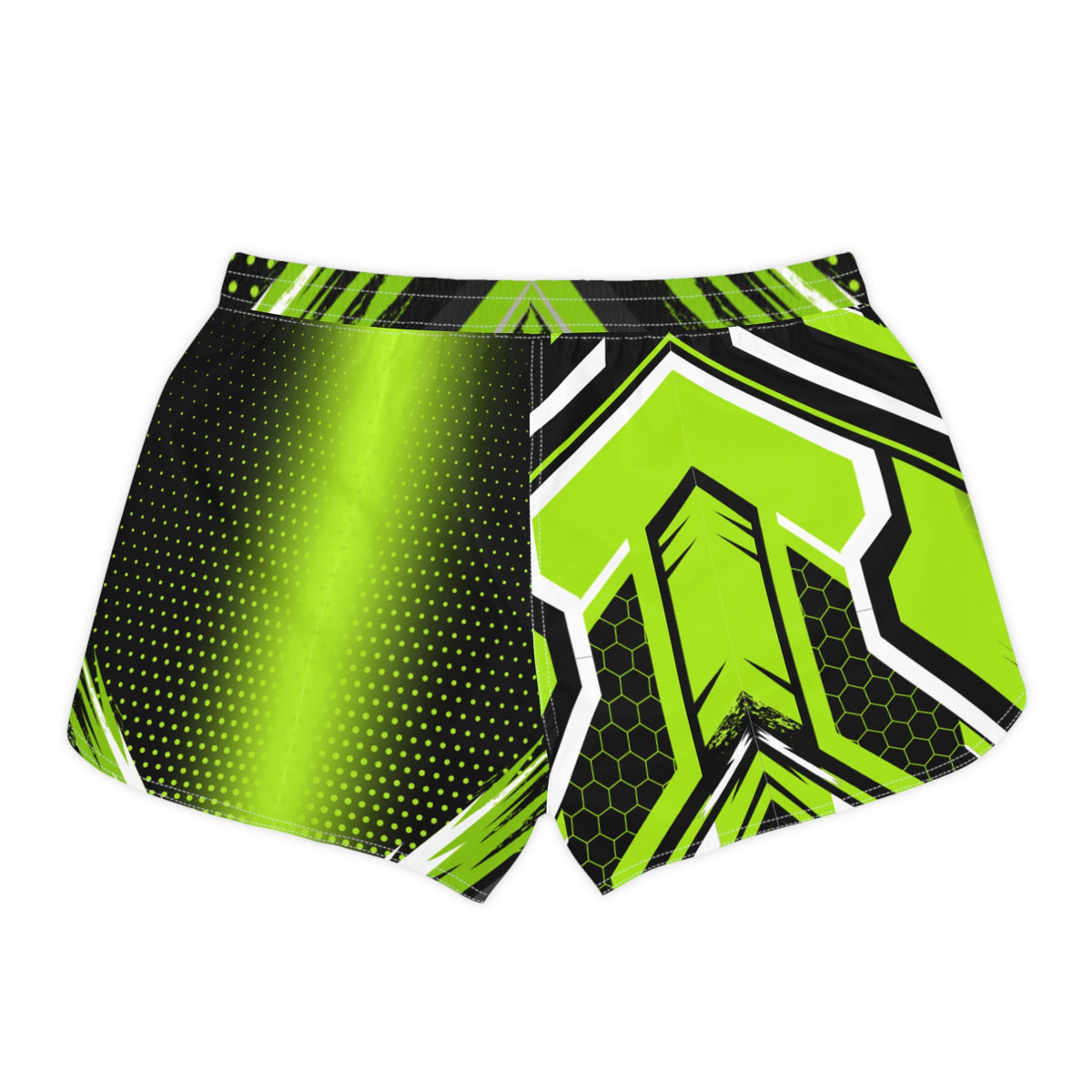 Women's Multipurpose Athletic Shorts with Pockets | Neon Green Arrow