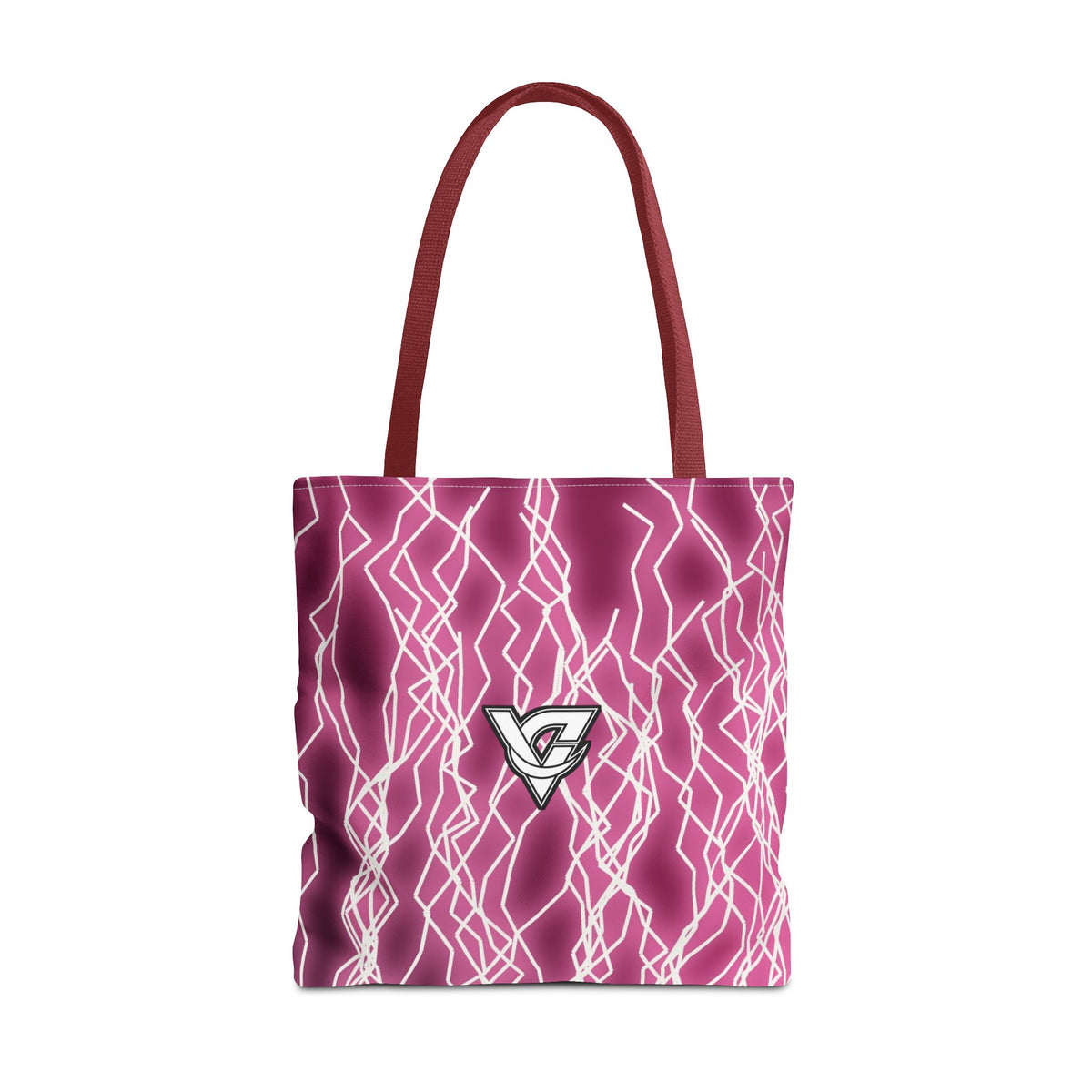 Hot Pink Lightning Tote Bag — All-Over Print Gym & Everyday Tote