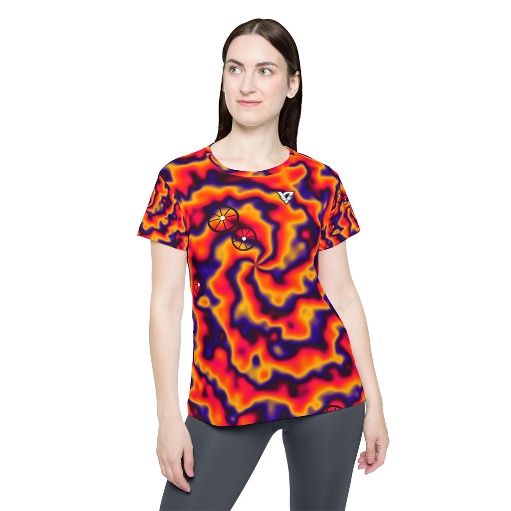 Cycling Hot Lava Tie-Dye Spin Women's Sports Jersey