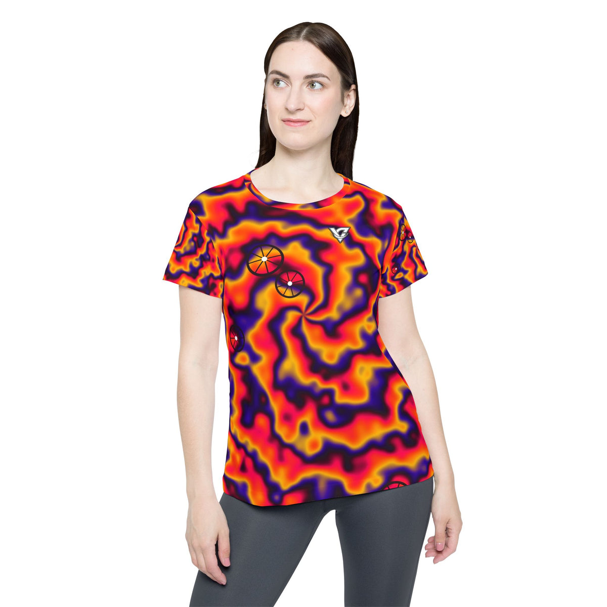 Cycling Hot Lava Tie-Dye Spin Women's Sports Jersey